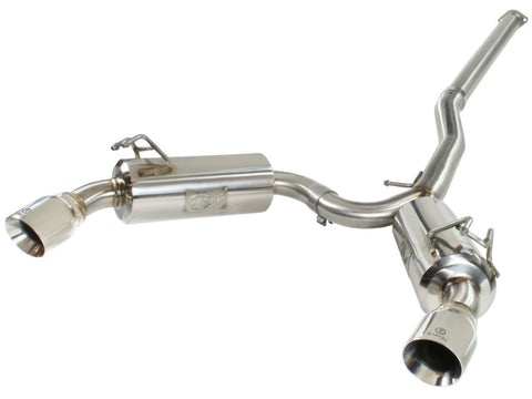 aFe Takeda Exhaust 304SS Dual Cat-Back w/ Polished Tips 08-13 Mitsubishi Lancer Evo X L4 2.0L Turbo - 49-36701