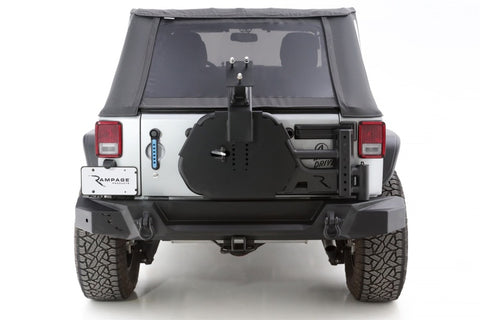 Rampage 07-18 Jeep Wrangler JK (Incl. Unlimited) Trailguard Rear Bumper - Black - 99619