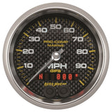 Autometer Marine Carbon Fiber 3-3/8in 100MPH GPS Speedometer Gauge - 200636-40