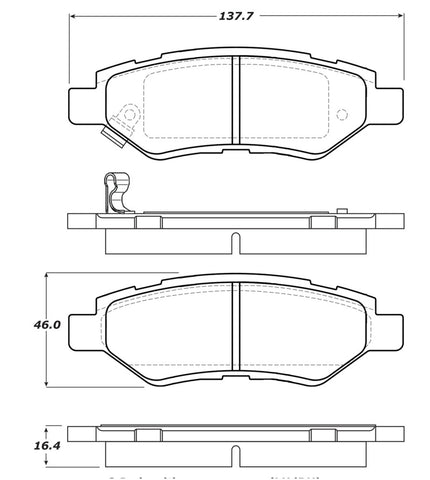 StopTech Performance Rear Brake Pads 08-13 Chevy Camaro - 309.13370