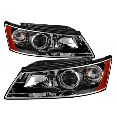 Xtune Hyndai Sonata 2006-2008 OEM Style Headlights Black HD-JH-HYSON06-BK - 9029677