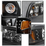 Spyder Ford Mustang 87-93 1PC LED (Replaceable LEDs)Crystal Headlights Black HD-YD-FM87-1PC-LED-BK - 5012531