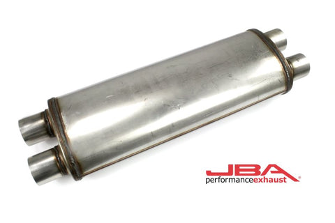 JBA Universal Chambered 304SS Muffler 22x8x5 2.5in Dual In/Dual Out - 40-252200