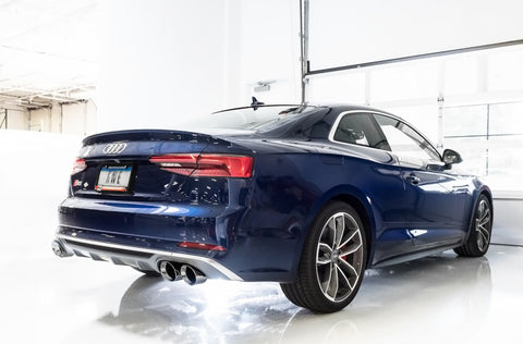 AWE Tuning Audi B9 S4 Touring Edition Exhaust - Non-Resonated (Silver 102mm Tips) - 3010-42056