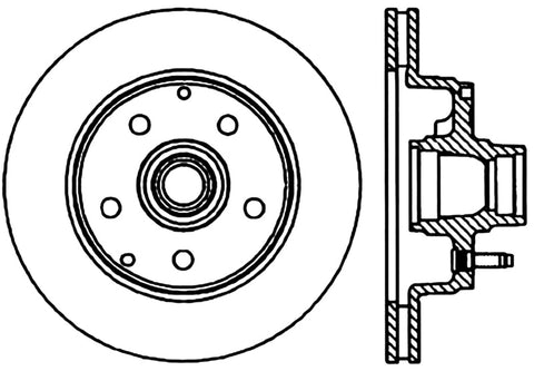 StopTech 98-02 GMC Safari RWD Slotted & Drilled CRYO Left Front Brake Rotor - 127.66016CL