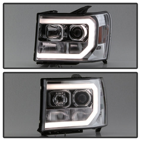 Spyder GMC Sierra 1500/2500/3500 07-13 V2 Projector Headlights - Chrome PRO-YD-GS07V2-LBDRL-C - 5083647