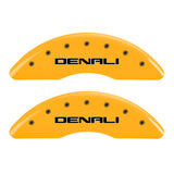 MGP 4 Caliper Covers Engraved Front & Rear Denali Yellow finish black ch - 34003SDNLYL