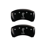 MGP 4 Caliper Covers Engraved Front & Rear Tiffany Snake Black finish silver ch - 10197SSNKBK