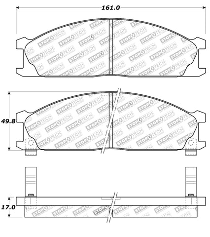 StopTech Street Touring 85-91 Nissan D21/720/Pathfinder Front Brake Pads - 308.03330