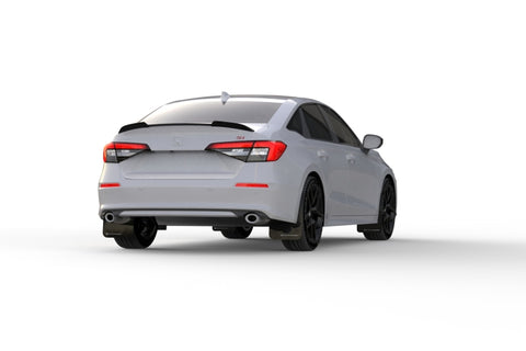 Rally Armor 2022 Honda Civic (Incl. Si/Sport/Touring) Black UR Mud Flap w/ Red Logo - MF90-UR-BLK/RD