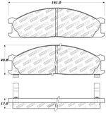 StopTech Sport Brake Pads w/Shims and Hardware - Rear - 309.03330