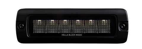 Hella Universal Black Magic 6 L.E.D. Flush Mount Mini Light Bar - Flood Beam - 358176221