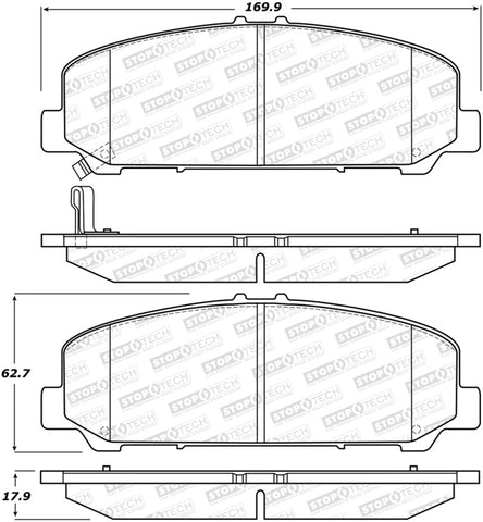 StopTech Street Brake Pads - 308.12860