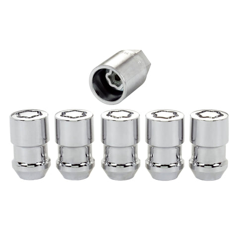 McGard Wheel Lock Nut Set - 5pk. (Cone Seat) 7/16-20 / 3/4 Hex / 1.46in. Length - Chrome - 24532