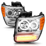 ANZO 2007-2012 Dodge Nitro Projector Headlights w/ Halo Chrome (CCFL) G2 - 111144