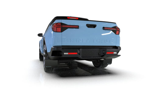 Rally Armor 2022 Hyundai Santa Cruz Black Mud Flap w/ Light Blue Logo - MF78-UR-BLK-ABL