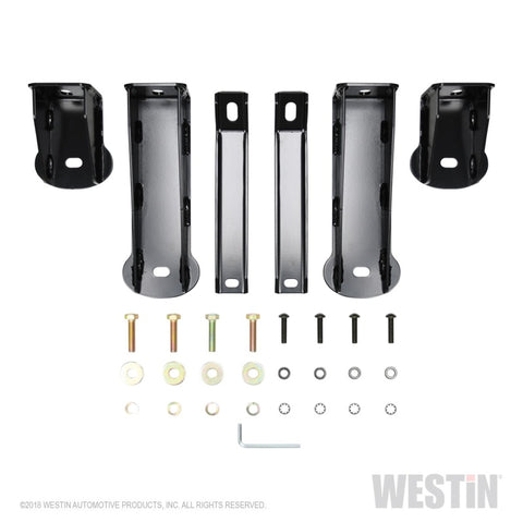 Westin 2019 Chevrolet Silverado/Sierra 1500 Crew Cab Platinum 4 Oval Nerf Step Bars - Black - 21-4135