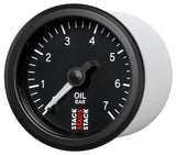 Autometer Stack Instruments 52mm 0-7 BAR M10 (M) Mechanical Oil Pressure Gauge - Black - ST3101