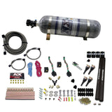 Nitrous Express 4 Cyl SX2 Nozzle Nitrous Kit (100-300HP x 2) w/Composite Bottle - 90094-12