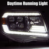 AlphaRex 05-11 Toyota Tacoma NOVA LED Projector Headlights Plank Style Chrome w/Activation Light/DRL - 880743