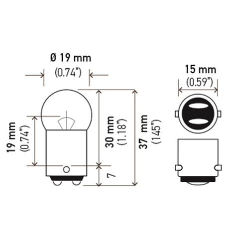 Hella Bulb 90 12V 8W BA15d G6 - 90