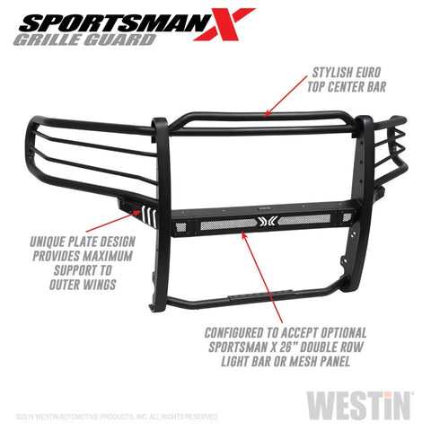 Westin 19-21 Ram 1500 Sportsman X Grille Guard - Textured Black (Excluding Classic & Rebel) - 40-33975