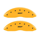 MGP Front set 2 Caliper Covers Engraved Front MGP Yellow finish black ch - 10232FMGPYL