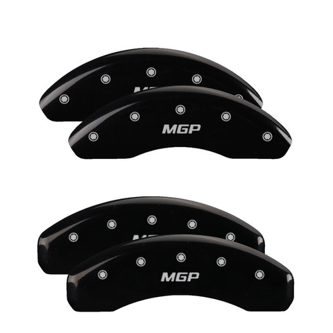 MGP 4 Caliper Covers Engraved Front & Rear MGP Black Finish Silver Char 2019 Toyota CH-R - 16239SMGPBK