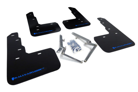 Rally Armor 17-21 Honda Civic Type R Black UR Mud Flap w/ Blue Logo - MF47-UR-BLK/BL