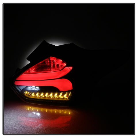 Spyder 15-17 Ford Focus Hatchback LED Tail Lights w/Indicator/Reverse - Black (ALT-YD-FF155D-LED-BK) - 5085719