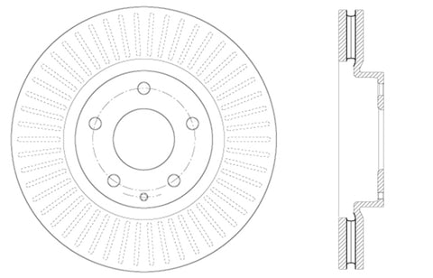 StopTech Performance Front Right Brake Rotor - 128.45084R