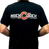 RockJock T-Shirt w/ Patch Logo on Front and Large Logo on Back Black XXL - RJ-711004-XXL