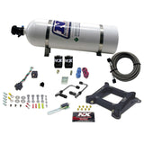 Nitrous Express 4150 Gemini Stage 6 Alcohol Nitrous Kit (50-300HP) w/15lb Bottle - 60045-15