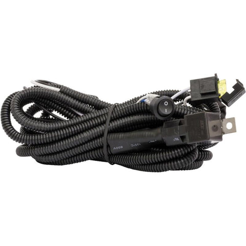 Westin 11ft Length 12 Ga Incl 30 Amp Fuse w/ Loom & Single Connector LED Wiring Harness - Black - 09-12000-5