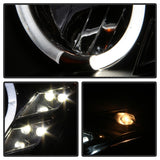 Spyder Infiniti G35 03-07 2DR Projector Halogen - LED Halo DRL Blk High H4 PRO-YD-IG35032D-DRL-BK - 5011060