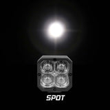 XK Glow XKchrome 20w LED Cube Light w/ RGB Accent Light - Spot Beam - XK065001-S