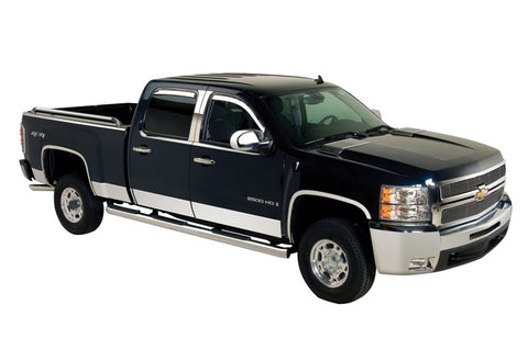 Putco 15-19 Chevy Silverado HD - Crew Cab Dually - 8pcs Stainless Steel Rocker Panels - 9751223