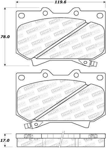 StopTech Street Brake Pads - 308.08120