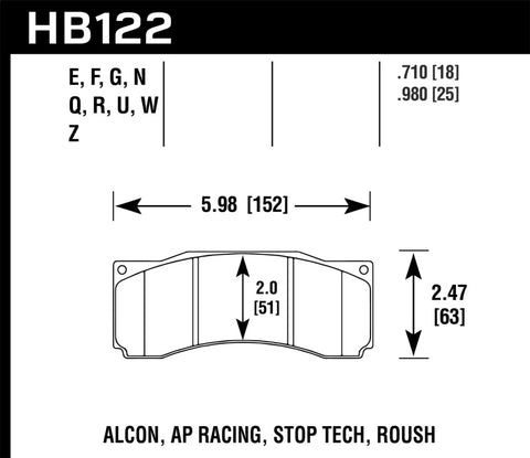 Hawk 2007 Ford Mustang Saleen S281 Extreme HPS 5.0 Front Brake Pads - HB122B.710