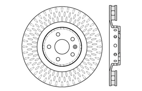 StopTech Drilled & Slotted Right Sport Brake Rotor for 2009 Cadillac CTS-V - 127.62128R