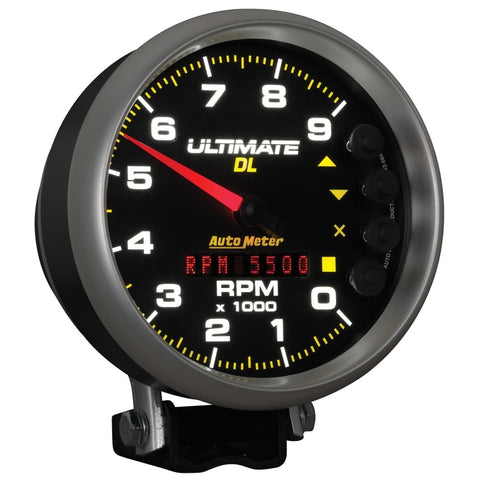 Autometer 5 inch Ultimate DL Playback Tachometer 9000 RPM - Black - 6896