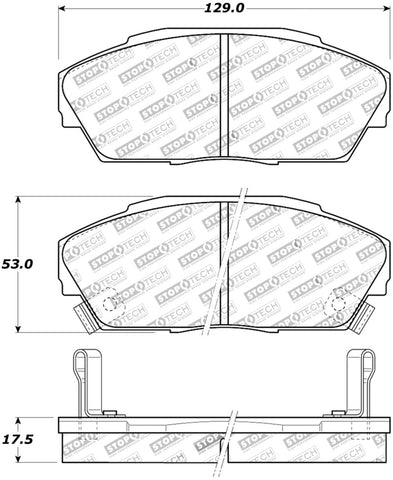 StopTech Street Touring 90-93 Acura Integra / 90-93 Honda Civic Front Brake Pads - 308.04090