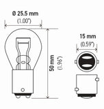 Hella Bulb 1157 12V 27/8W Ba9S S8 (2) - 1157TB