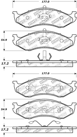 StopTech Street Select Brake Pads - Front/Rear - 305.04770