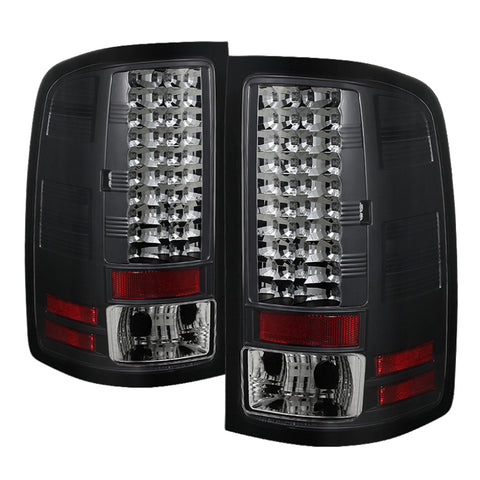 Spyder GMC Sierra 07-13 (Not fit 3500 Dually 4 Rear Wheels)LED Tail Lights Black ALT-YD-GS07-LED-BK - 5014948