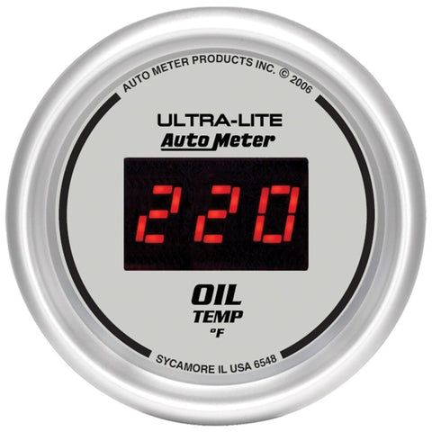 Autometer Ultra-Lite 52MM 0-340 Deg F Digital Oil Temperature - 6548