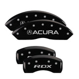 MGP 4 Caliper Covers Engraved Front Acura Rear RDX Black Finish Silver Char 2016 Acura RDX - 39022SRDXBK