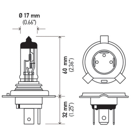 Hella Optilux 12V 60/55W H4/9003 P43t Extreme White XB Bulb (Pair) - H71071352