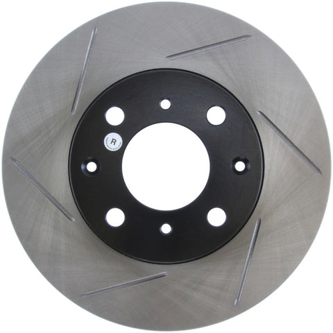 StopTech Power Slot 90-91 Honda CRX Si 1.6L Rear Disc Front Left Slotted Rotor - 126.40013SL