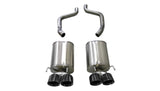 Corsa 09-13 Chevrolet Corvette (C6) 6.2L Black Xtreme Axle-Back Exhaust w/4.5in Tips - 21012BLK